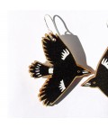Earrings | Australian Bird | Flying Currawong